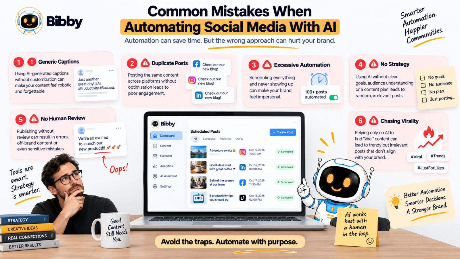 Common Mistakes When Automating Social Media With AI